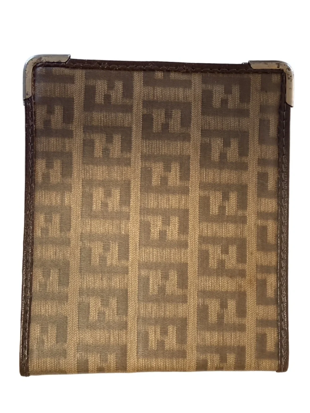 Fendi Authentic Vintage Bifold Zucca FF Monogram Coated Canvas Leather Wallet